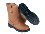 Workforce WF26-P Tan Leather Safety Rigger Boot â€“ S1P | SRC | Steel Toe
