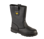 Workforce WF27-P Black Leather Safety Rigger Boot â€“ S1P | SRC | Steel Toe