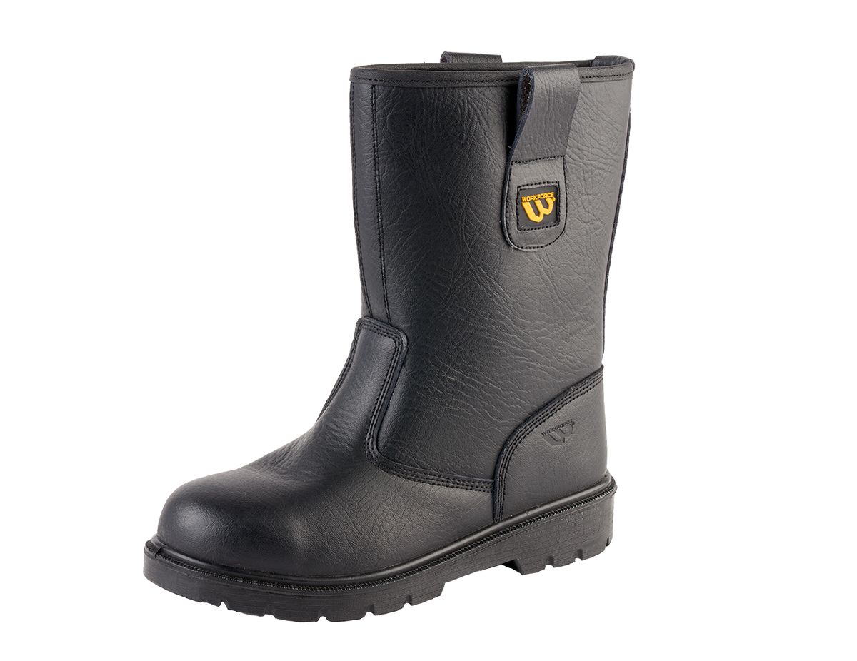 Workforce WF27-P Black Leather Safety Rigger Boot â€“ S1P | SRC | Steel Toe