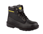 Workforce WF302-P Black Leather Safety Boot â€“ S1P | SRC | Durable & Comfortable