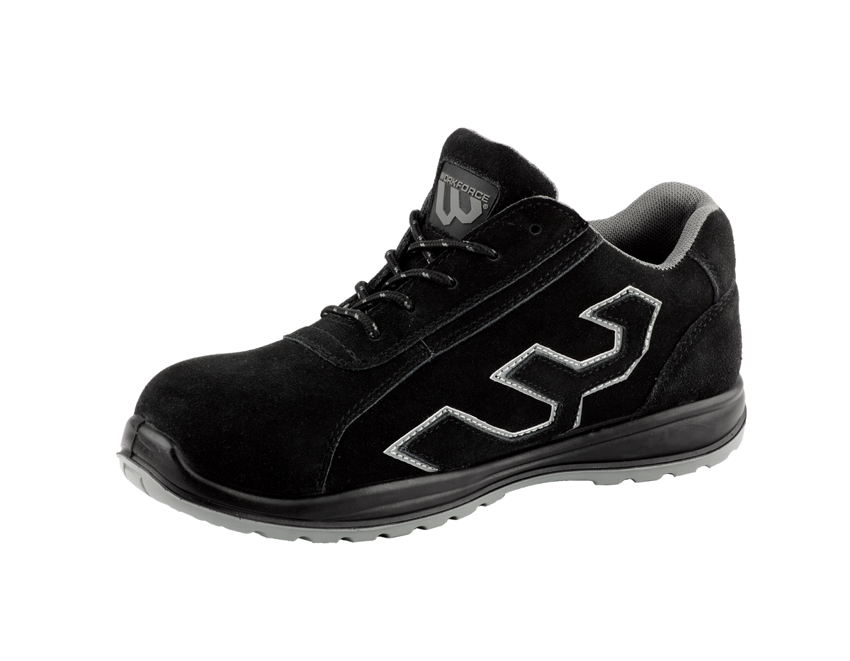 Workforce WF31-P Black Suede Safety Trainer â€“ SBP | SRC | Steel Midsole