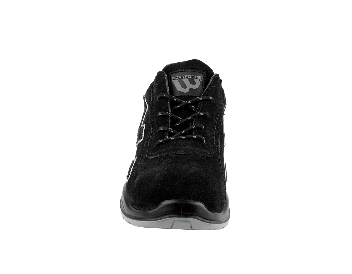 Workforce WF31-P Black Suede Safety Trainer â€“ SBP | SRC | Steel Midsole