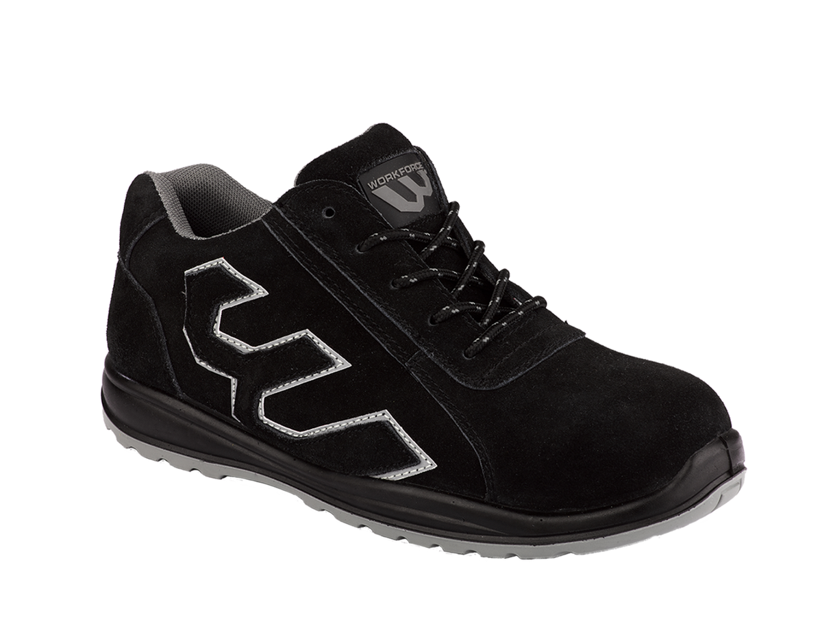 Workforce WF31-P Black Suede Safety Trainer â€“ SBP | SRC | Steel Midsole