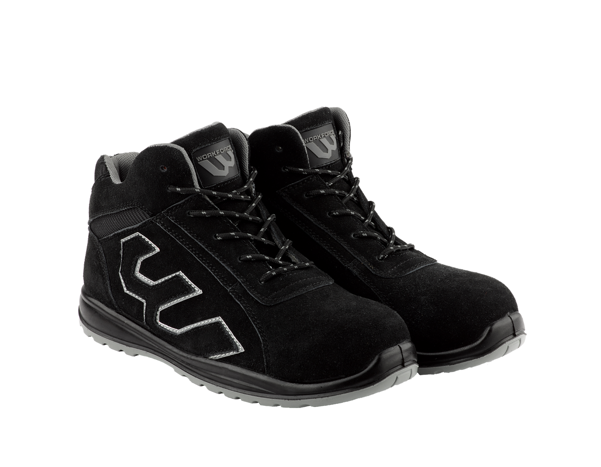 Workforce WF33-P Black Suede Safety Boot â€“ SBP | SRC | Steel Midsole