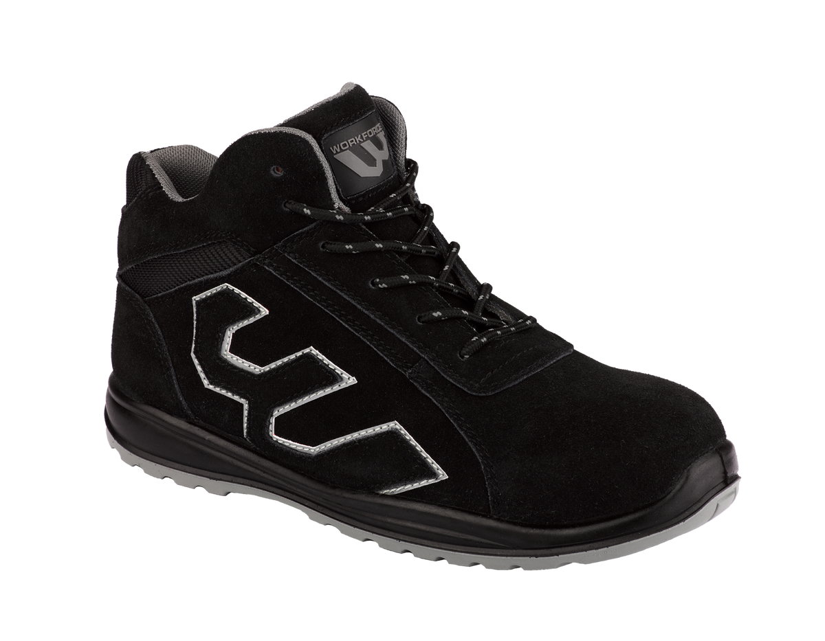 Workforce WF33-P Black Suede Safety Boot â€“ SBP | SRC | Steel Midsole