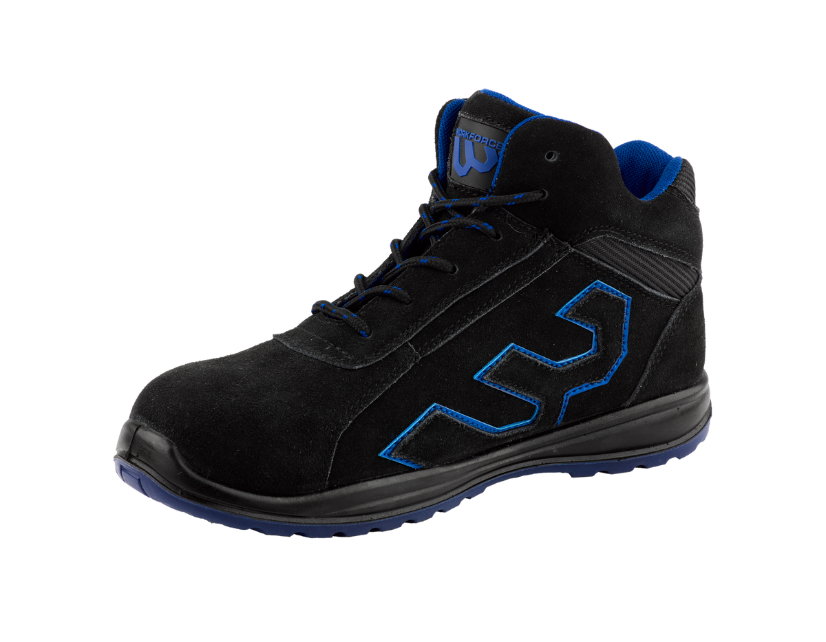 Workforce WF34-P Black Suede Safety Boot â€“ SBP | SRC | Steel Midsole