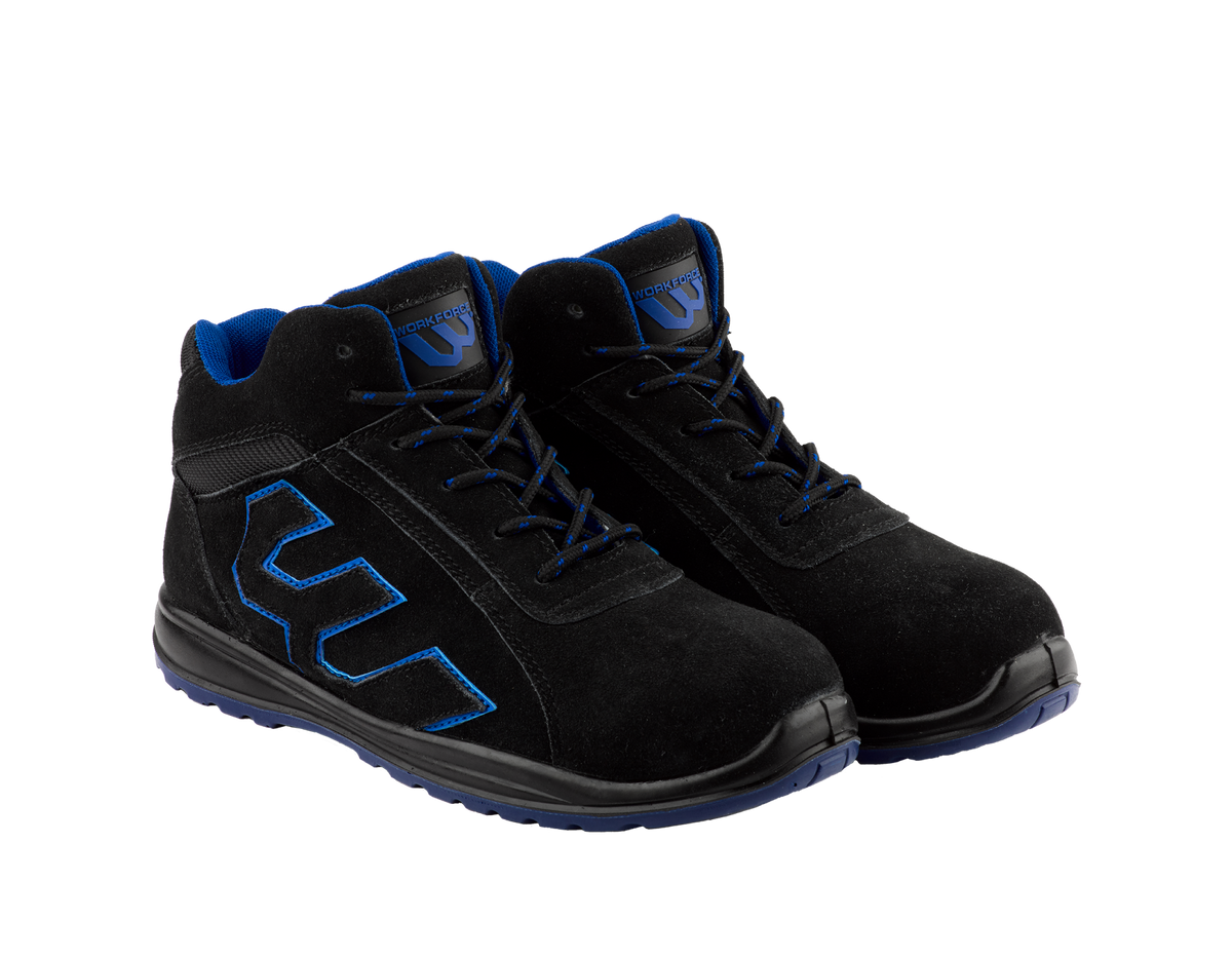 Workforce WF34-P Black Suede Safety Boot â€“ SBP | SRC | Steel Midsole
