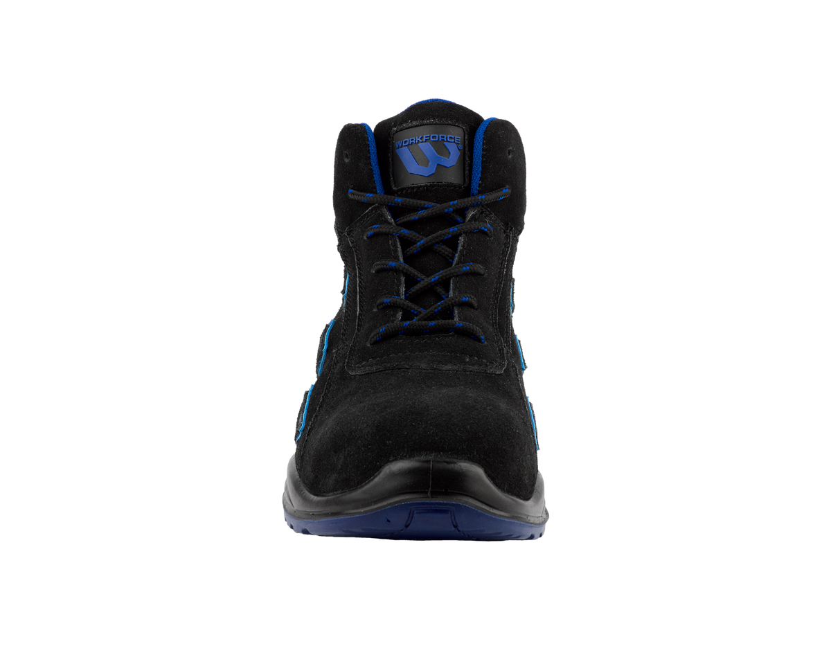 Workforce WF34-P Black Suede Safety Boot â€“ SBP | SRC | Steel Midsole