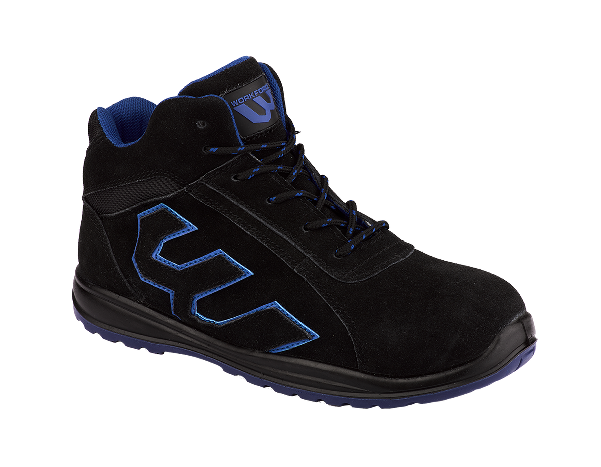 Workforce WF34-P Black Suede Safety Boot â€“ SBP | SRC | Steel Midsole