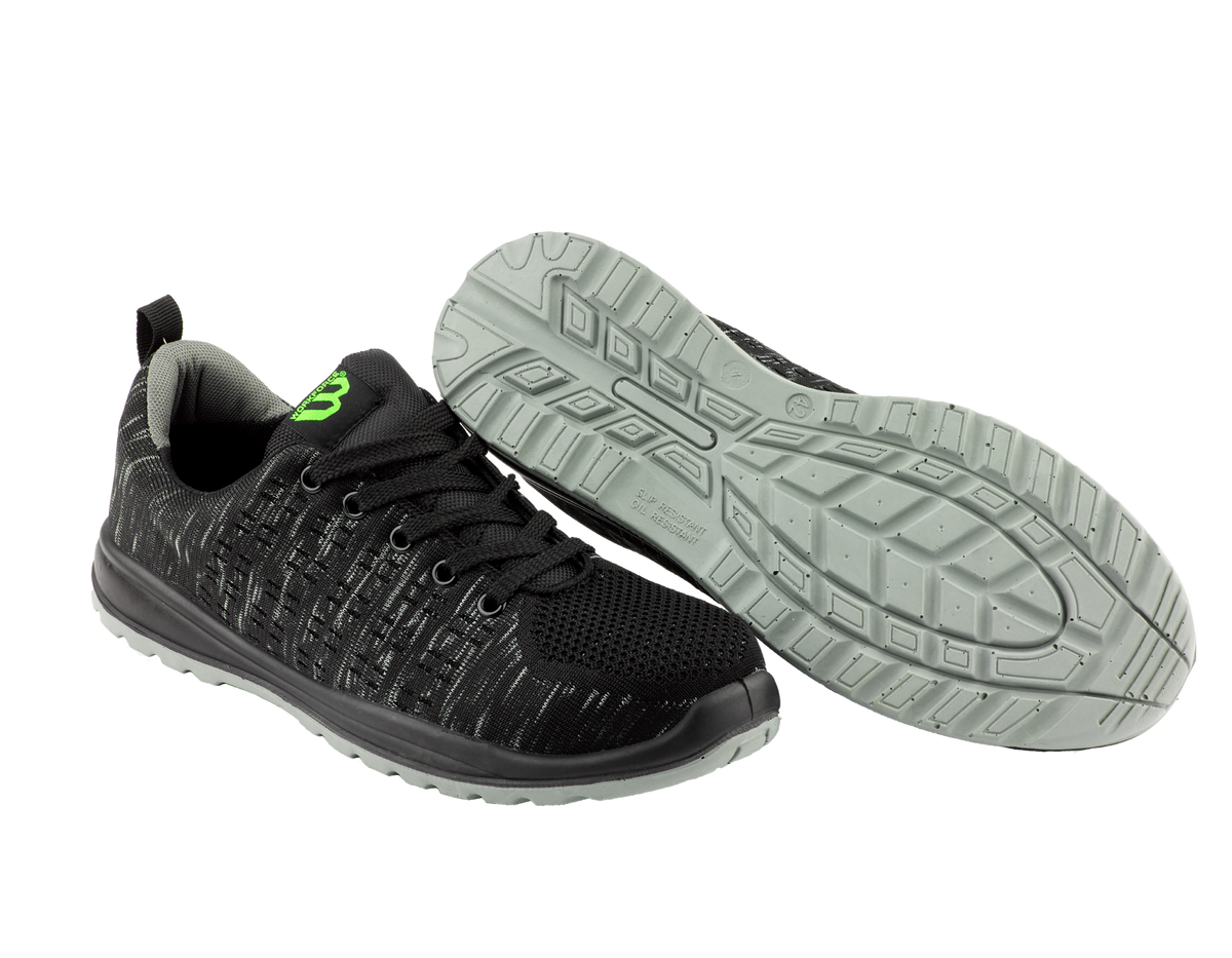 Workforce WF35-P Black Fly Knit Safety Trainer â€“ S1P | SRC | Lightweight Protection