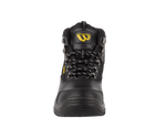 Workforce WF41-P Black Leather Safety Hiker Boot â€“ S1P | SRC | Durable & Comfortable