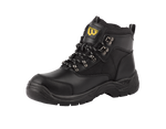 Workforce WF41-P Black Leather Safety Hiker Boot â€“ S1P | SRC | Durable & Comfortable