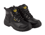 Workforce WF41-P Black Leather Safety Hiker Boot â€“ S1P | SRC | Durable & Comfortable