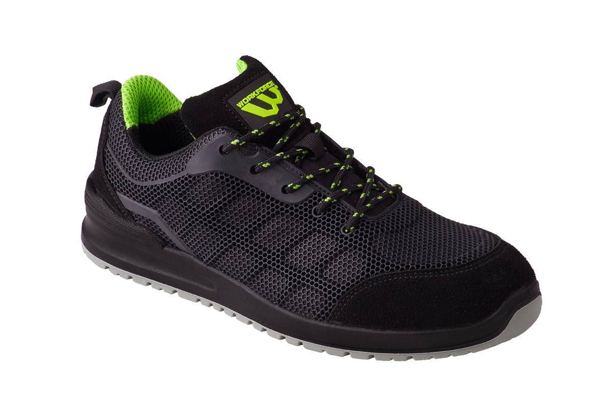 Workforce WF37-P Black KPU Suede Safety Trainer â€“ S1P | SRC | Durable & Comfortable