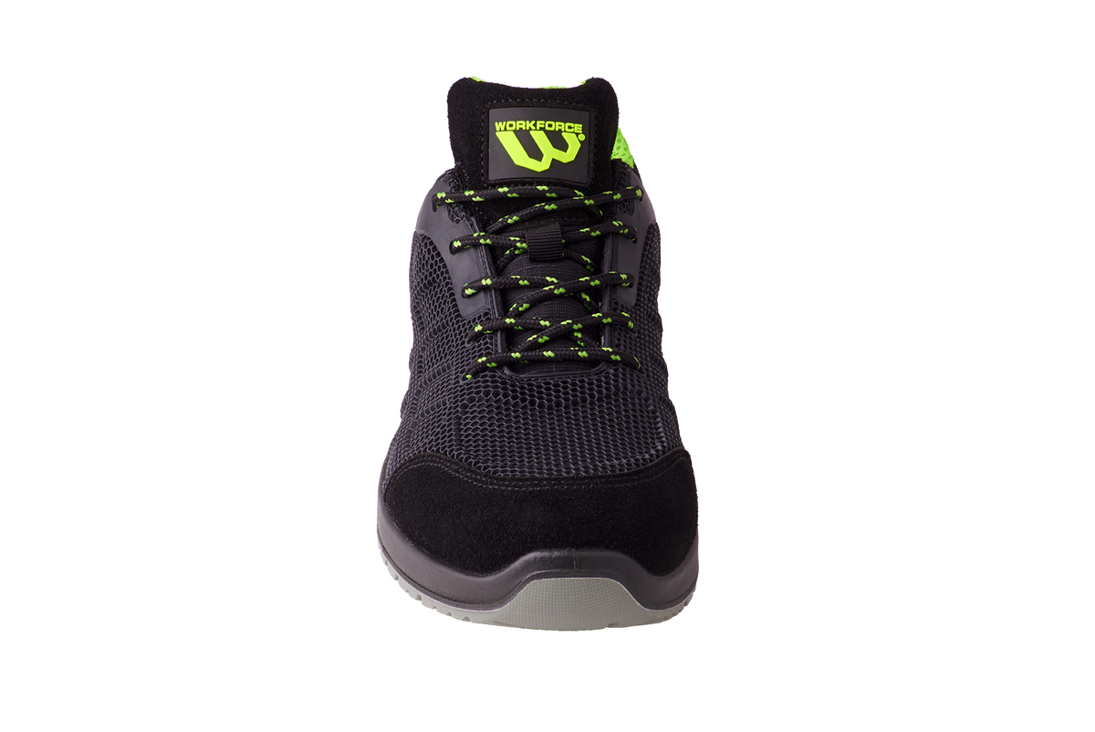 Workforce WF37-P Black KPU Suede Safety Trainer â€“ S1P | SRC | Durable & Comfortable