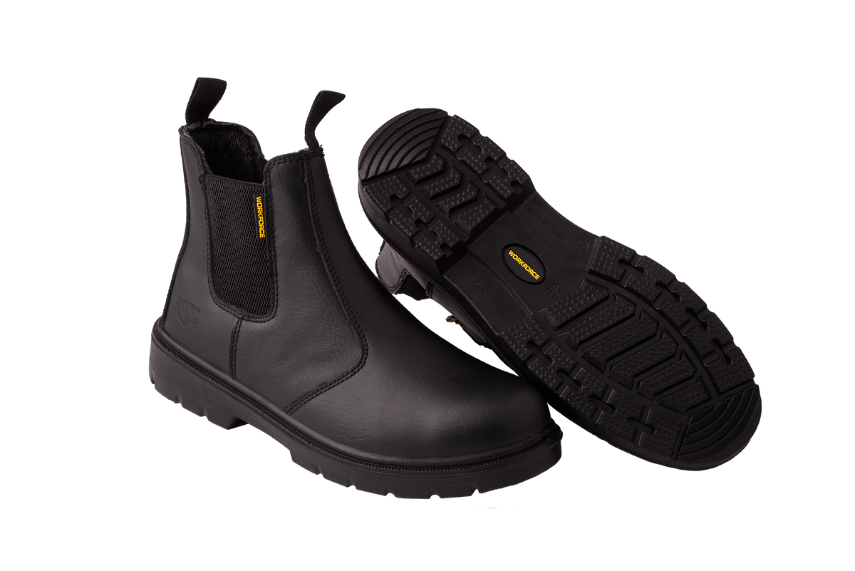 Workforce WF17-P Black Leather Safety Dealer Boot â€“ S1P | SRC | Steel Toe