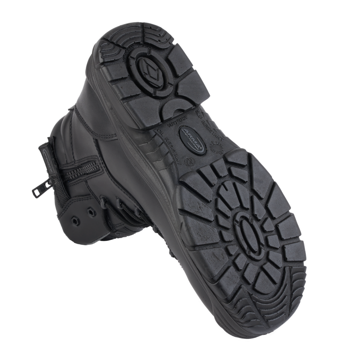 A23-TACTICAL S3 Waterproof Metal-Free Safety Boot â€“ Black Leather, Zip Side