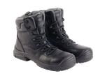 A23-TACTICAL S3 Waterproof Metal-Free Safety Boot â€“ Black Leather, Zip Side