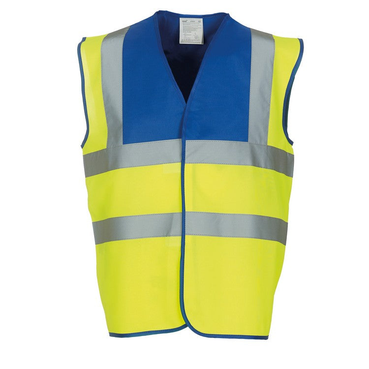 Yoko YK102 Hi-Viz Waistcoat Vest 2 Tone