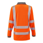 Step Ahead Ladies Hi-Viz Long Sleeve Polo Shirt Class 2/3