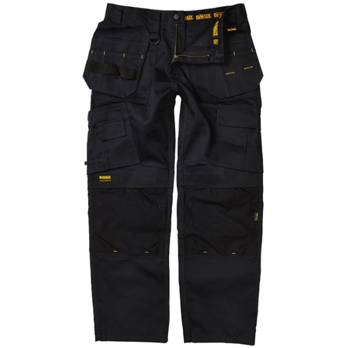 Pro Tradesman Black Knee Pad Holster Trousers - Durable Workwear with Cordura Pockets