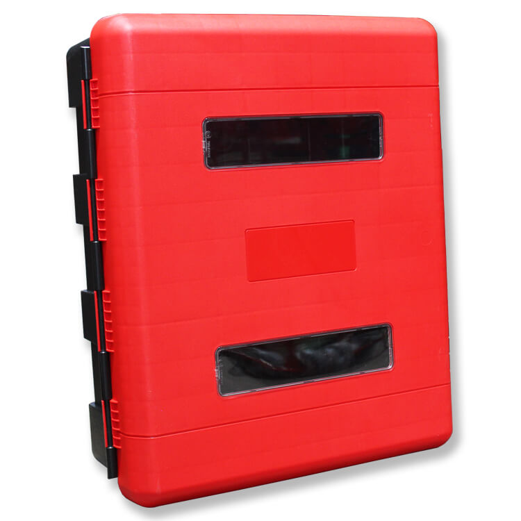 Double Fire Extinguisher Cabinet â€“ Weatherproof, Wall-Mounted, Impact-Resistant