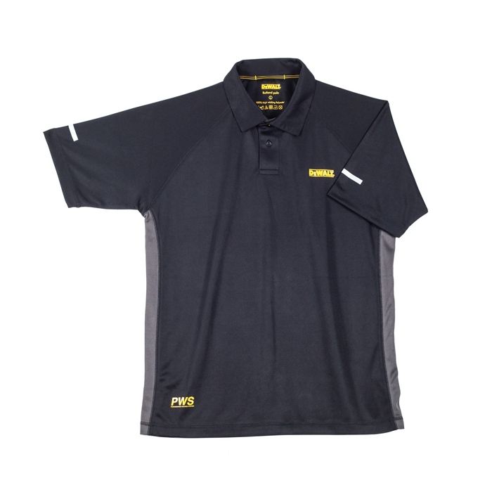 DeWalt Rutland Black/Grey PWS Polo Shirt